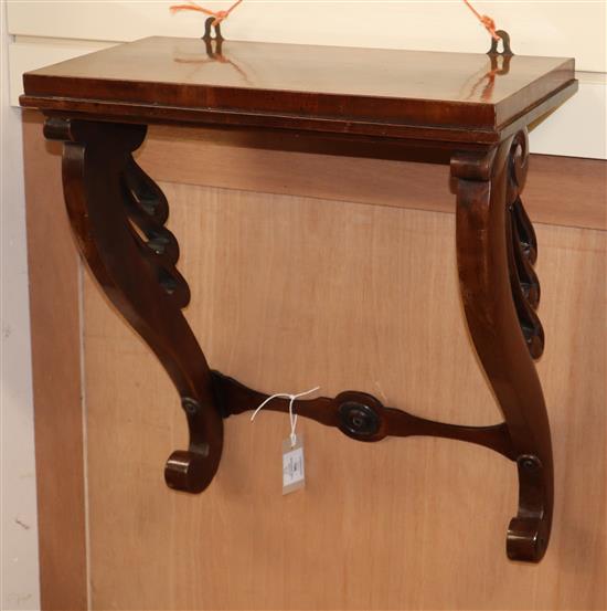 A Victorian mahogany wall bracket W.49cm